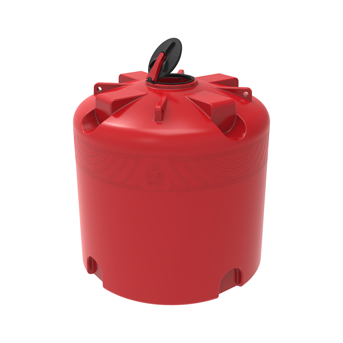 Емкость для КАС Экопром TR 5500 л с откидной крышкой красная